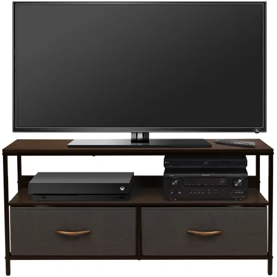 Sorbus TV Stand Dresser with 2 Drawers - Television Riser Chest with Storage - Bedroom, Living Room, Closet, & Dorm Furniture Brown {6}
