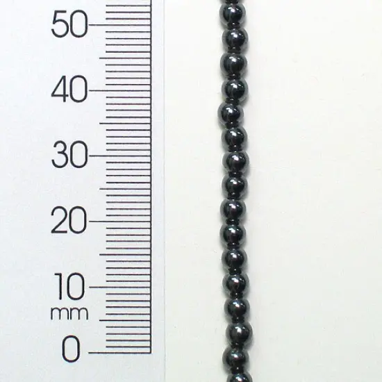 6 Packs of Round Hematite Beads 8 Inch Strand Pack of 2 {1}