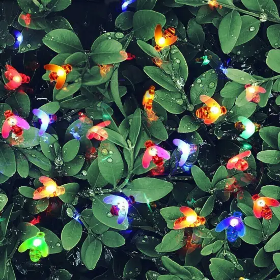 Solar Bee String Lights for Outdoor Yard Garden Decor Multicolor {4}