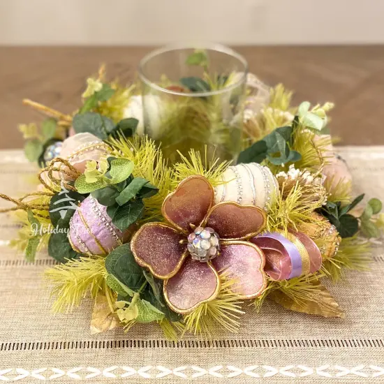 Easter Decorations - Easter Elegant Tabletop Hurricane {6}