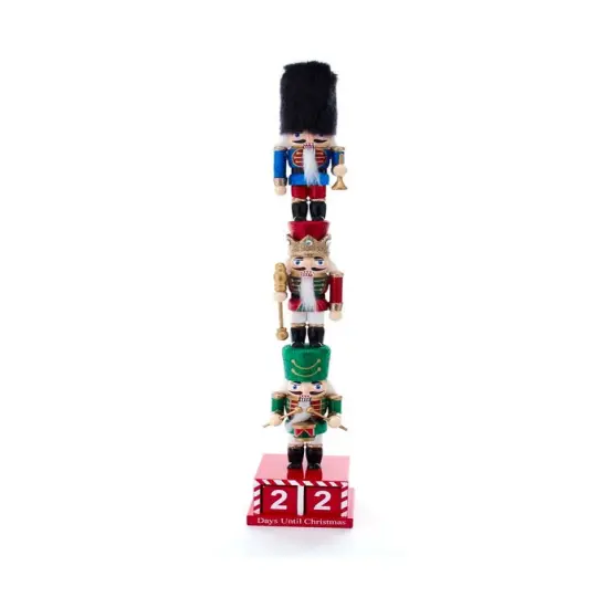 16" Stacked Miniature Nutcrackers With Calendar {1}