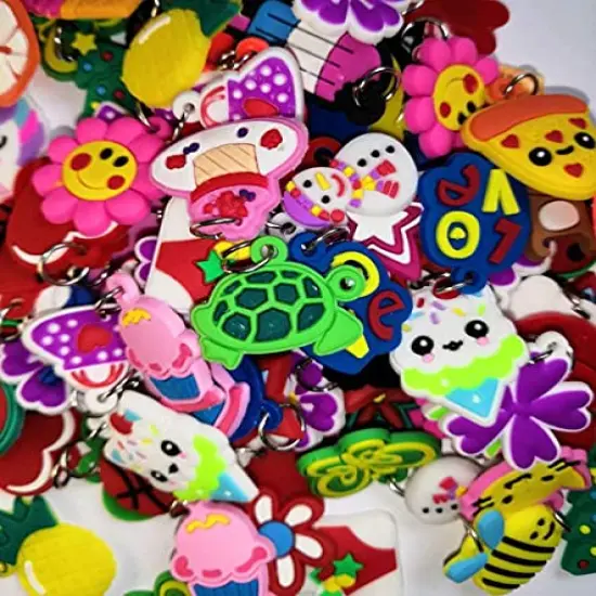 105 Pieces rubber Loom Band Charm, Silicone Bracelet Charms ,Loom Rubber Bands Charms,Bracelet Pendant, {5}