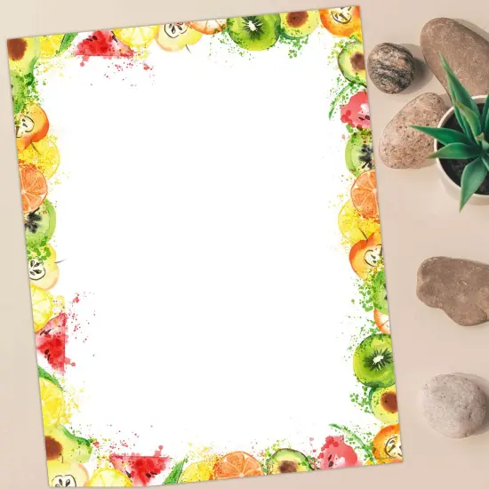 Great Papers! Fruit Splash Stationery Letterhead, Invitations and Announcements, Printer Friendly, 8.5"x11", 80 Pack {3}