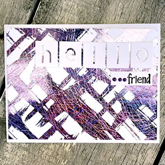 10 Sheets per Pack , Deco Foil Transfer Sheets by Brutus Monroe, 6" x 12", Purple Sketch {1}