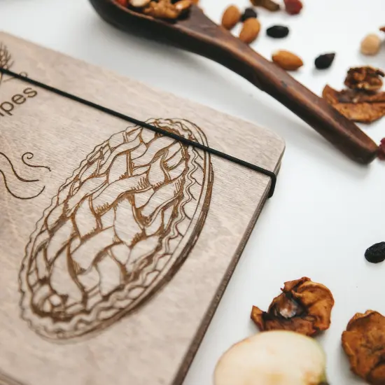 Wood Recipe Book, Family Cookbook Binder, Family Cook Book Wooden by Enjoy The Wood {4}