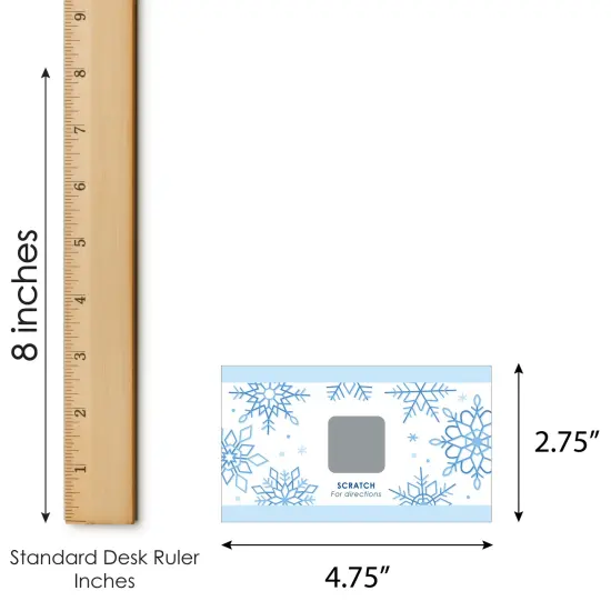 Big Dot of Happiness Blue Snowflakes - Winter Holiday Party Gift Exchange Game Scratch Off Cards - 22 Count {7}