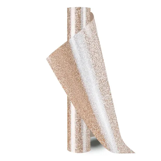 Kitcheniva Vinyl Rolls Iron On Heat Press Glitter Heat Transfer Crafts 10"x8ft Glitter brown {1}