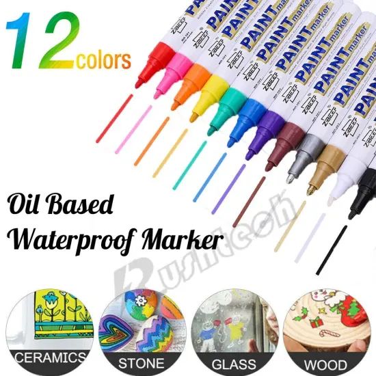 Permanent Paint Marker Pen for Car Tire, Rubber, Metal, Wood 2(green) {3}