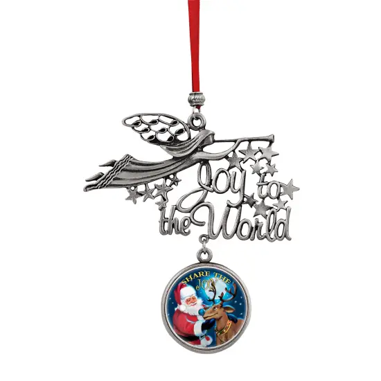 Joy to the World Santa Share The Joy JFK Half Dollar Ornament {1}