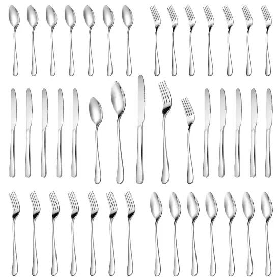 30 Pieces Silverware Set Service for 6,Premium Stainless Steel Flatware Set,Mirror Polished Cutlery Utensil Set,Durable Home Kitchen Eating Tableware Set,Include Fork Knife Spoon Set,Dishwasher Safe {1}
