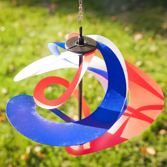 Red, White and Blue Poly Vortex Single Spinner {3}