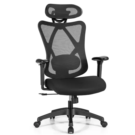 High Back Mesh Executive Chair with Adjustable Lumbar Support {1}