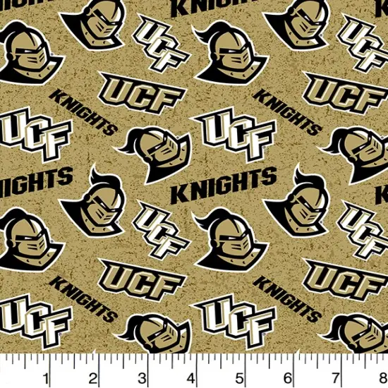 Sykel Enterprises-University of Central Florida Cotton Fabric-UCF Knights Tone On Tone Cotton Quilting Fabric {1}