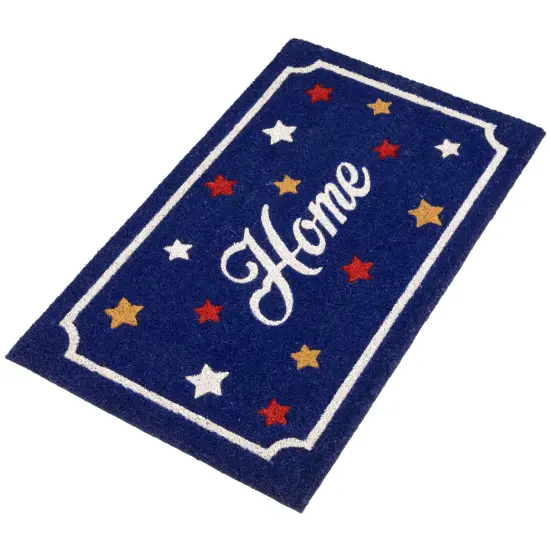 Northlight Blue Coir "Home" Americana Outdoor Doormat 18" x 30" {5}