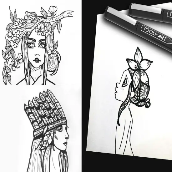 14Set Micro-Line Pens with Case and Black Fineliner {3}