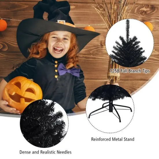 7.5 Feet Hinged Artificial Halloween Christmas Tree {3}
