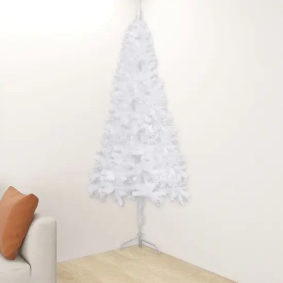 Corner Artificial Christmas Tree White 5 ft PVC {1}