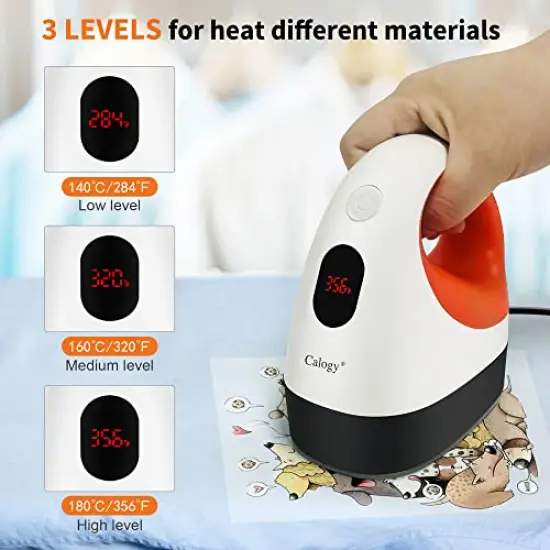 Mini Heat Press, Heat Transfer Machine, Constant Temp Control, Insulated Safety Base, Fits for Crafts, T-Shirt, Hat, Cap, Pillows (White Orange) {5}