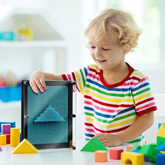 Pin Art Board Pin Art Toy for Kids, Sensory Toys for Age 3, 4, 5, 6, 7, 8, 9, 10+ Years Old Kids Boys Girls, Toddler Toys Birthday Gifts Baby Girl Boy Gifts Fidget Toys(Blue) {3}