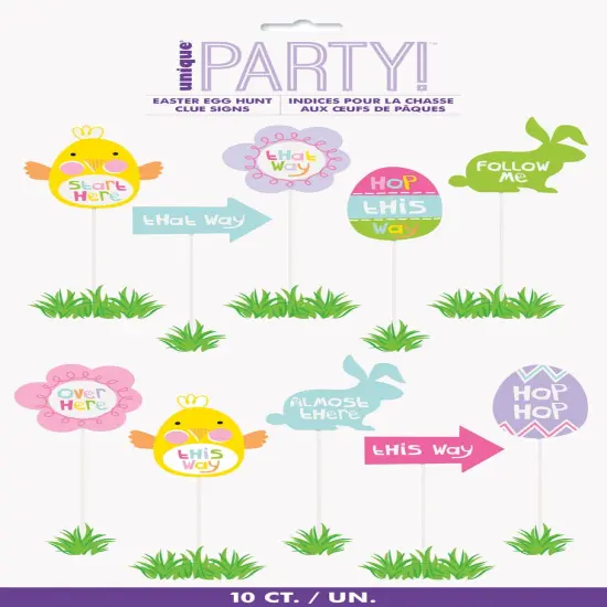 Easter Egg Hunt Clue Signs, 10ct {1}