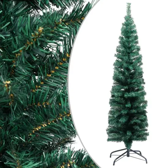Slim 4 ft Green Christmas Tree with Stand (PVC) {3}