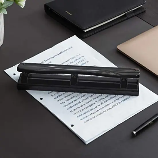 3 Hole Punch, 10 Sheet Capacity, Black {3}