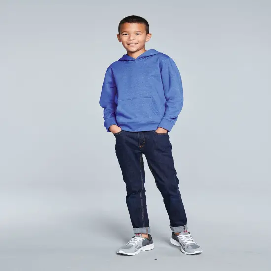 Youth Fleece Hoodie-The ultimate Kids Heathered charcoal {5}