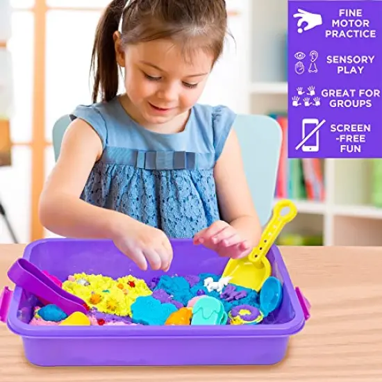 Explore + Create Unicorn Sensory Bin - Sensory Bins for Toddlers - All-in-One Tactile Sensory Toys - Learn Through Play Toys - Unique Fine Motor Toys & Magical Sensory Experience {6}