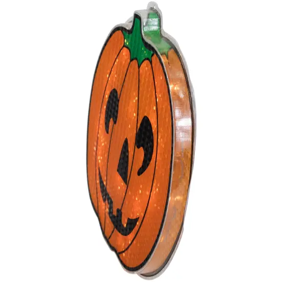 Northlight Lighted Jack O' Lantern Halloween Window Decoration - 13.5" Orange {5}