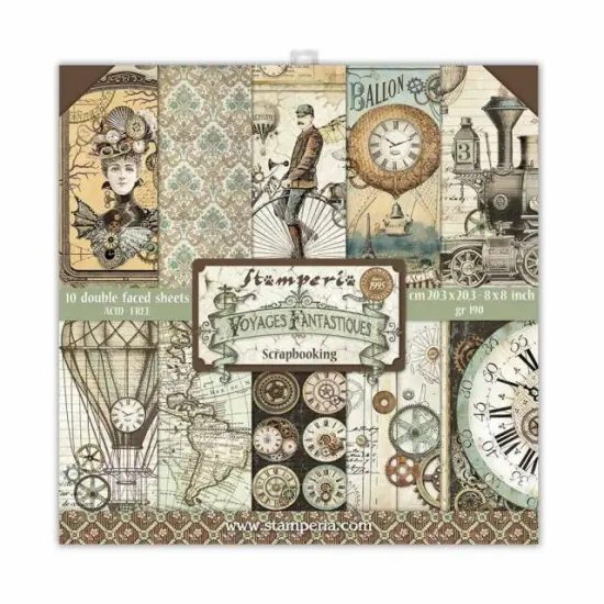 Voyages Fantastiques 8x8 Paper Pad - Stamperia {2}