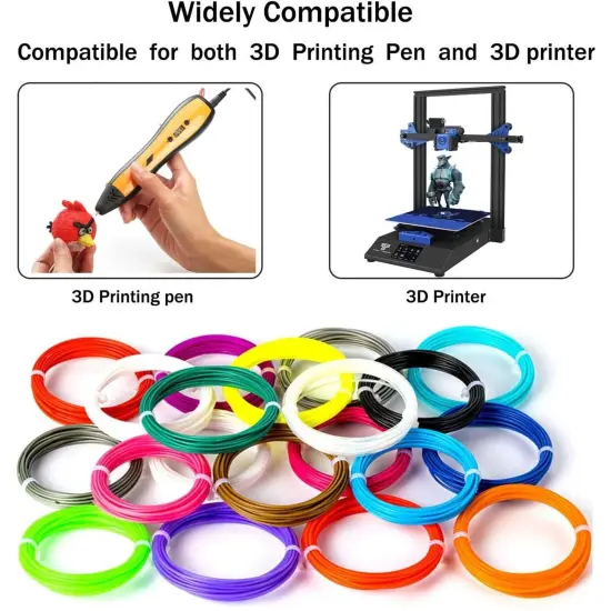 20 Colors PLA Filament Refills for 3D Pen Printer {2}