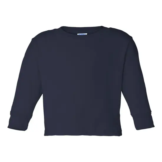 Rabbit Skins&reg; Toddler Cotton Jersey Crewneck Long Sleeve T-Shirt - 3311 Navy {1}