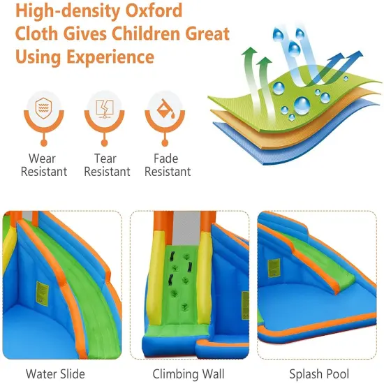 Kids Inflatable Water Slide Bouncing House with Carrying Bag {5}