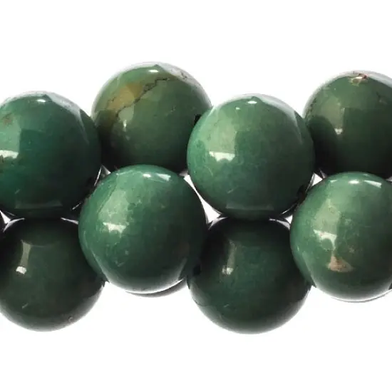 Earth's Jewel 14mm Turquoise Green Dyed Stabilized Semi-Precious Strung Bead {1}