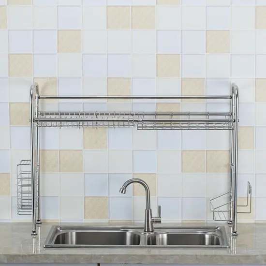 Stainless Steel Kitchen Supplies Storage Shelf Cutlery {6}