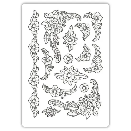 Stamperia Silicone Mould A5-Precious Flower Corners {2}