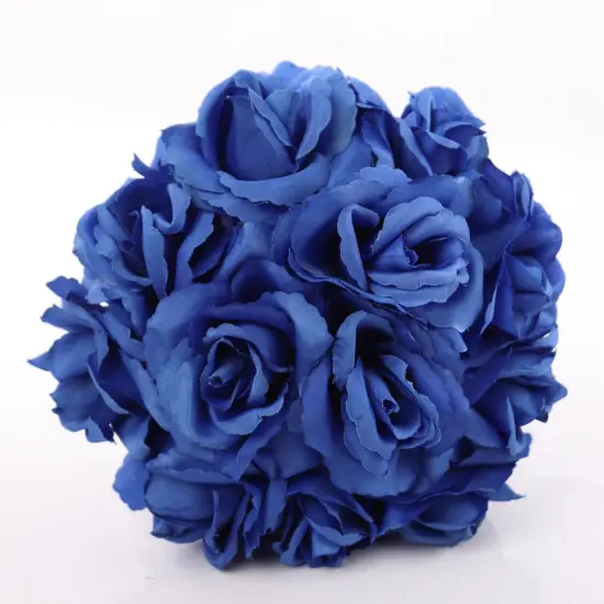 100-Pack: Royal Blue Silk Rose Picks, 8" Stems, 3" Wide, Floral Home by Artificial Flowers {3}