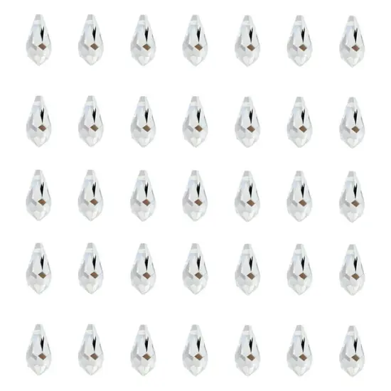 Preciosa 144-Piece Teardrop Glass Pendant, 9x18mm Crystal {2}
