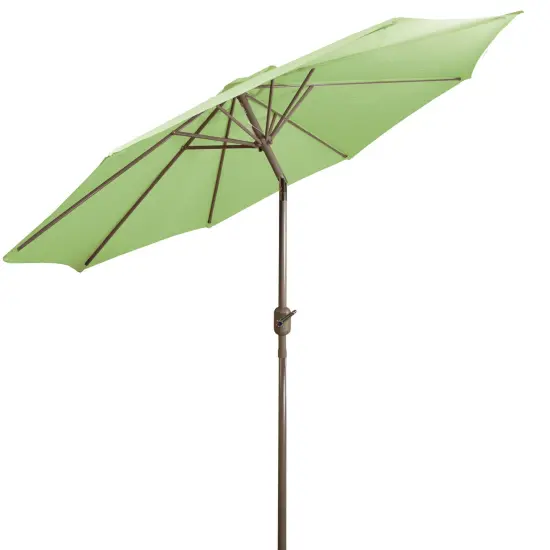 Northlight Outdoor Patio Market Umbrella with Hand Crank and Tilt - 9' - Sage Green {7}