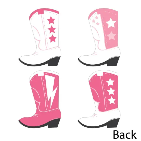 Big Dot of Happiness Rodeo Cowgirl - Cowboy Boots DIY Pink Western Party Essentials - Set of 20 {4}