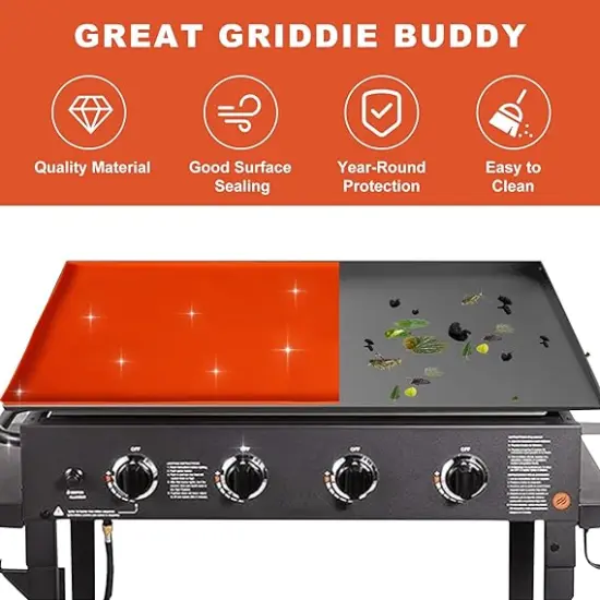 SJSJsuit Heavy Duty Silicone Griddle Cover Mat for Blackstone-36 inch {2}