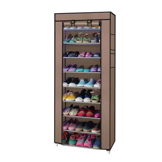 9 Tier/Shelf Shoe Rack Shelf Saving Storage Closet . Purple {6}