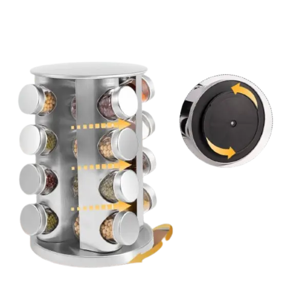 Kitcheniva 16 Jar Spice Rack Countertop Kitchen Organizer {3}