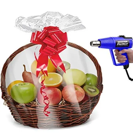 10 Pieces Shrink Wrap Basket Bags 10 Pack For Gift Baskets Clear cellophane PVC Shrink Bags 24"X 30"&hellip;&hellip; {2}