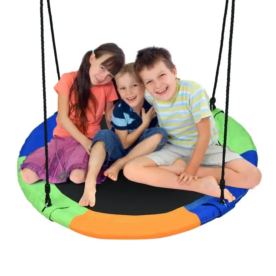 40-Inch Flying Saucer Tree Swing Outdoor Play Set with Easy Installation Process for Kids {1}