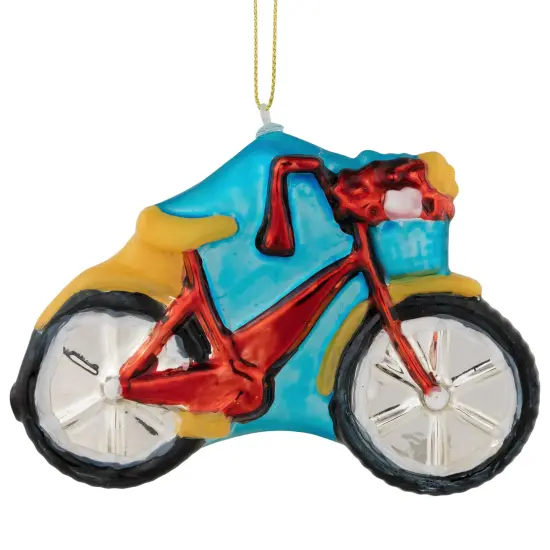 Northlight 5" Red Bicycle Glass Christmas Hanging Ornament {4}