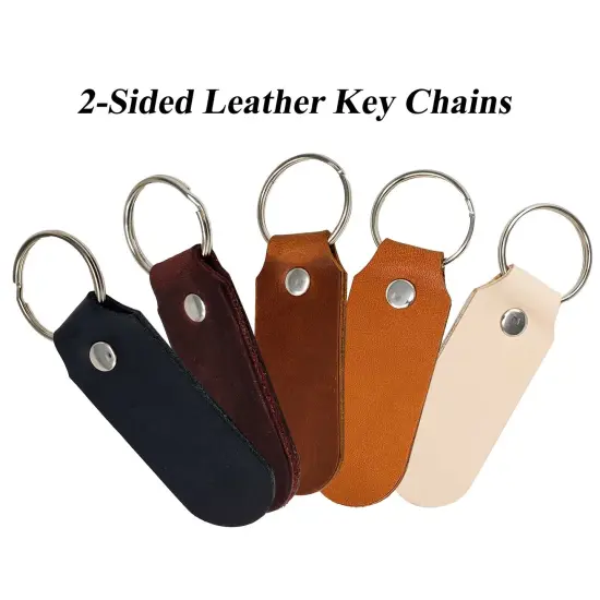2 Sided Leather Key Chains 10 Pack-Customize it for Promotional Gifts, Fundraising, Events, Wedding - Engrave on Both Sides Black-oval {5}