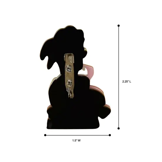 Wrapables Acrylic Fashion Brooch Pin for Sweaters, Coats, Scarves, and Bags, Pink Lipstick Lady {2}