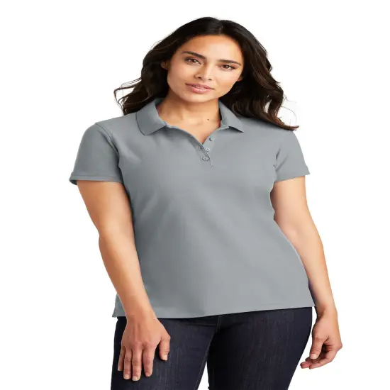 Port Authority&reg; Ladies Core Classic Short Sleeve Pique Polo T-shirt Gusty grey {1}