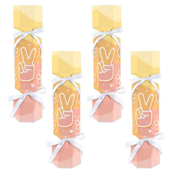 Big Dot of Happiness Stay Groovy - No Snap Boho Hippie Party Table Favors - DIY Cracker Boxes - Set of 12 {1}